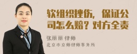 软组织挫伤，保证公司怎么赔？对方全责