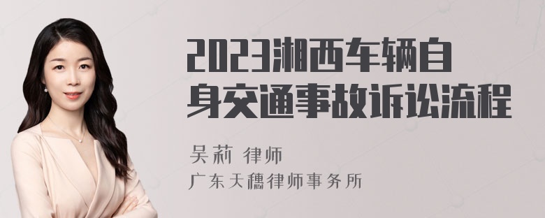 2023湘西车辆自身交通事故诉讼流程