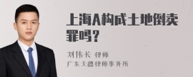 上海A构成土地倒卖罪吗？