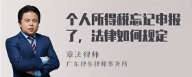 个人所得税忘记申报了，法律如何规定