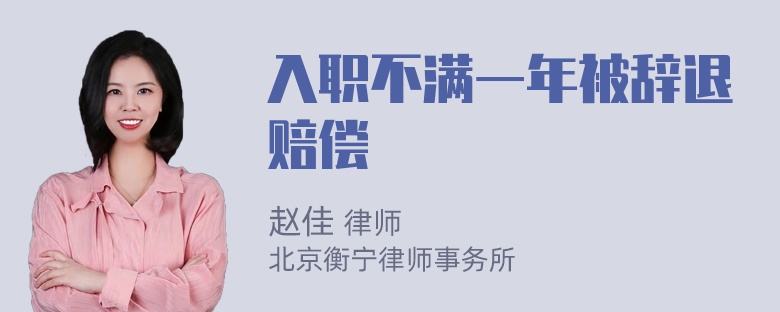 入职不满一年被辞退赔偿