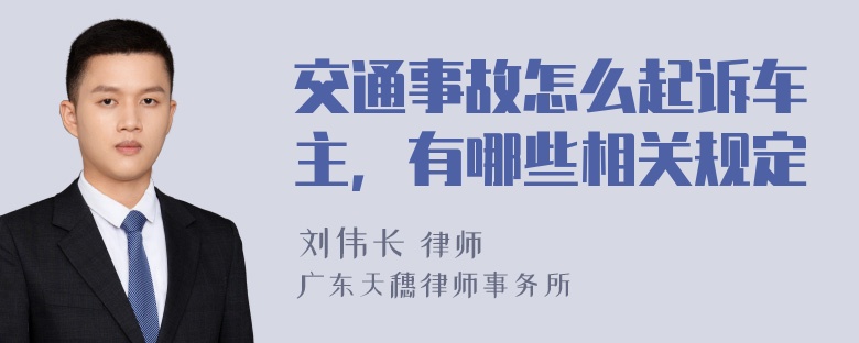 交通事故怎么起诉车主，有哪些相关规定