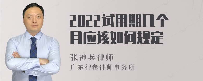 2022试用期几个月应该如何规定