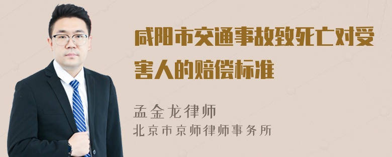 咸阳市交通事故致死亡对受害人的赔偿标准