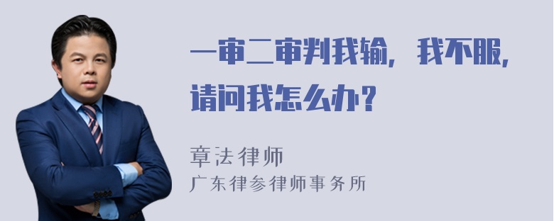 一审二审判我输，我不服，请问我怎么办？