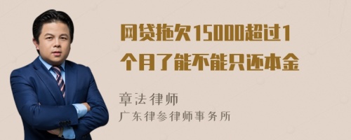 网贷拖欠15000超过1个月了能不能只还本金