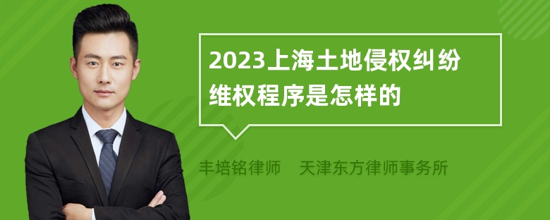 2023上海土地侵权纠纷维权程序是怎样的