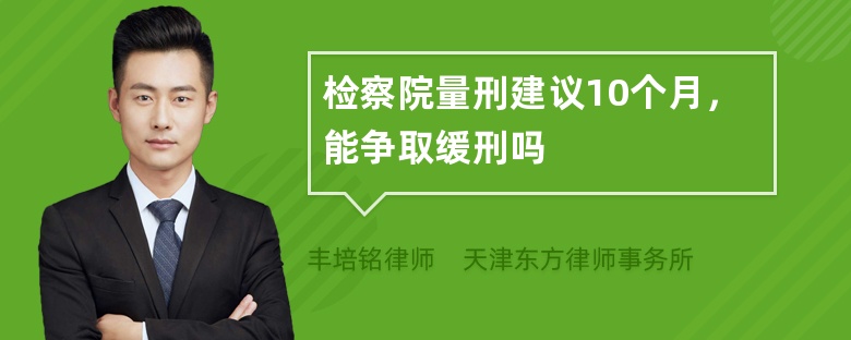 检察院量刑建议10个月，能争取缓刑吗