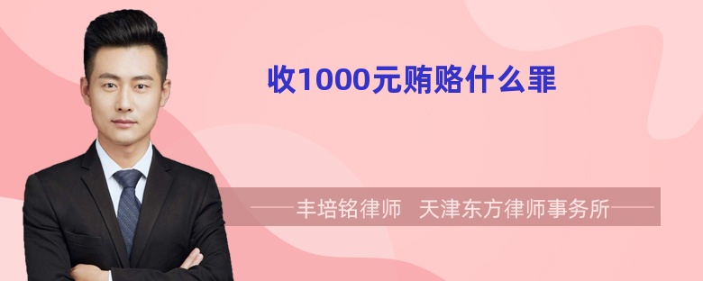 收1000元贿赂什么罪