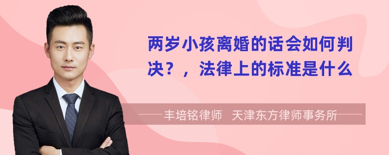 两岁小孩离婚的话会如何判决？，法律上的标准是什么