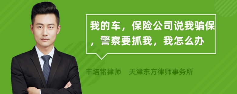 我的车，保险公司说我骗保，警察要抓我，我怎么办