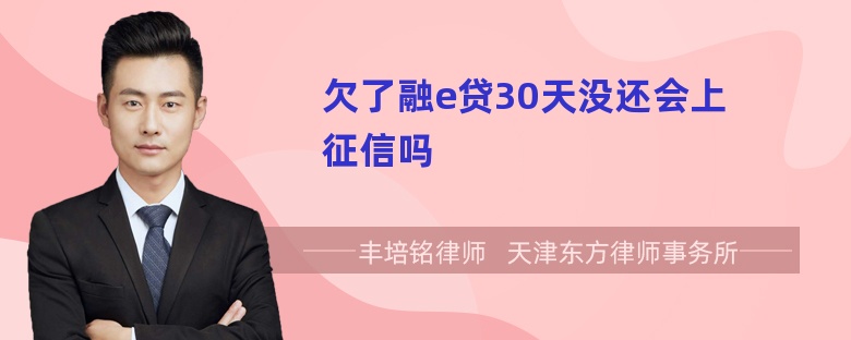 欠了融e贷30天没还会上征信吗