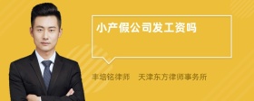 小产假公司发工资吗