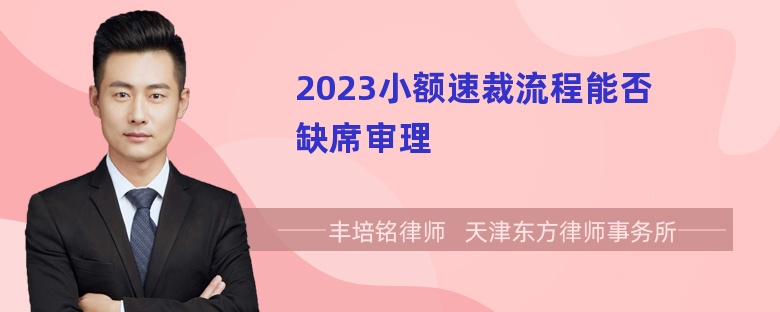 2023小额速裁流程能否缺席审理