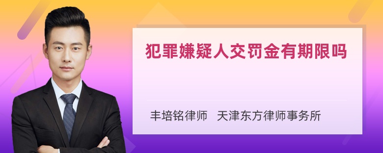 犯罪嫌疑人交罚金有期限吗