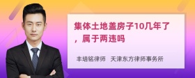 集体土地盖房子10几年了，属于两违吗