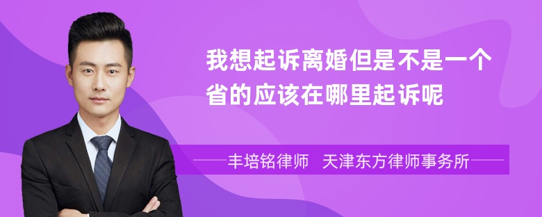 我想起诉离婚但是不是一个省的应该在哪里起诉呢