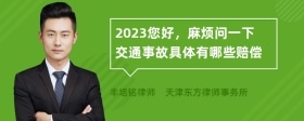 2023您好，麻烦问一下交通事故具体有哪些赔偿