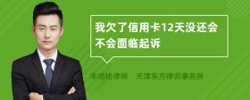 我欠了信用卡12天没还会不会面临起诉