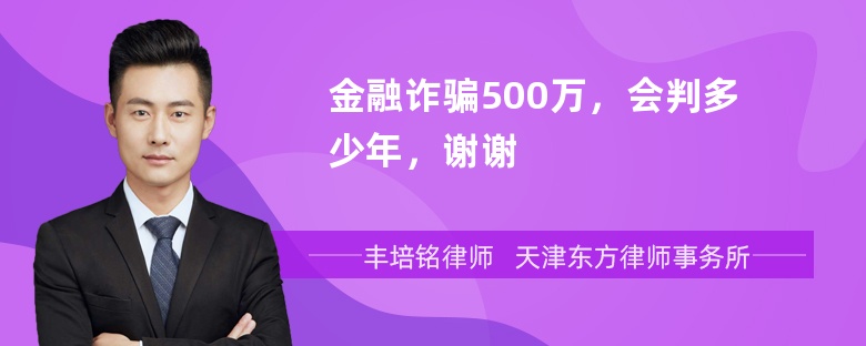 金融诈骗500万，会判多少年，谢谢