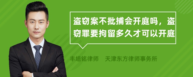 盗窃案不批捕会开庭吗，盗窃罪要拘留多久才可以开庭