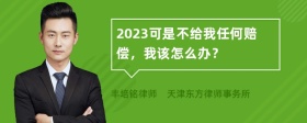 2023可是不给我任何赔偿，我该怎么办？