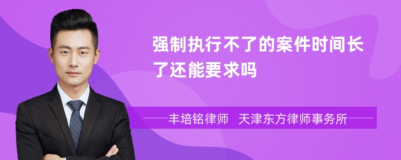 强制执行不了的案件时间长了还能要求吗