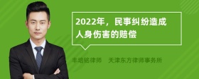 2022年，民事纠纷造成人身伤害的赔偿