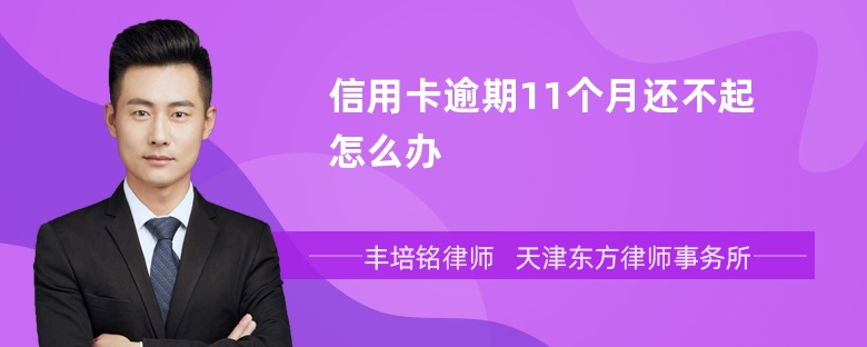 信用卡逾期11个月还不起怎么办