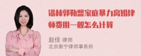 锡林郭勒盟家庭暴力离婚律师费用一般怎么计算