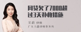 网贷欠了7000超过3天补救措施