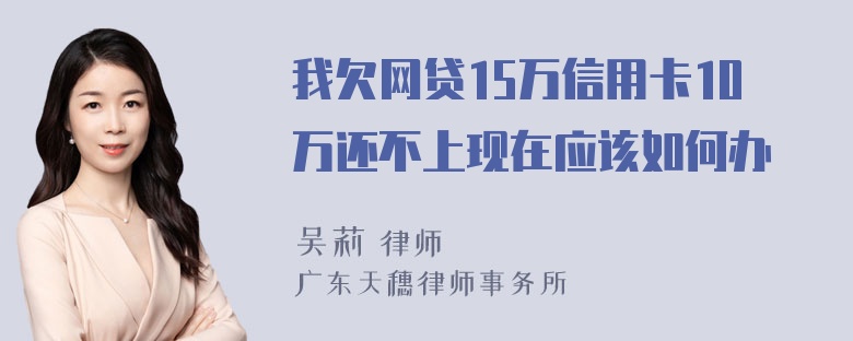 我欠网贷15万信用卡10万还不上现在应该如何办