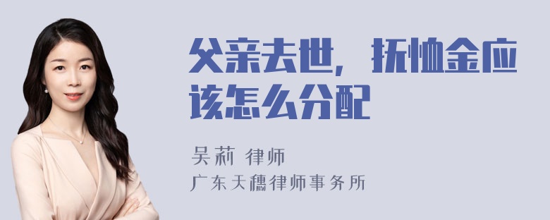 父亲去世，抚恤金应该怎么分配