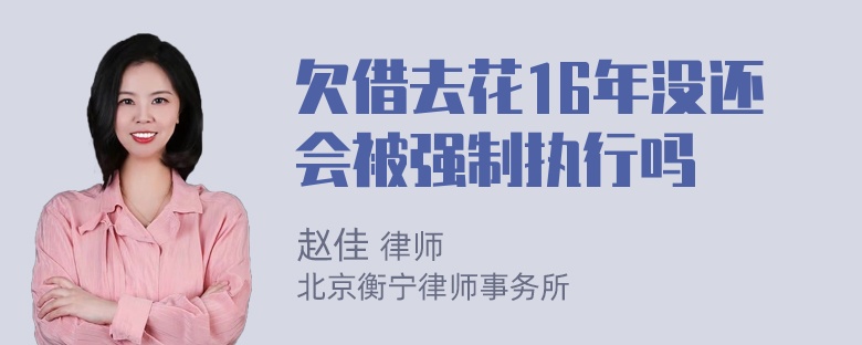 欠借去花16年没还会被强制执行吗