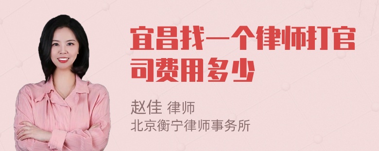 宜昌找一个律师打官司费用多少