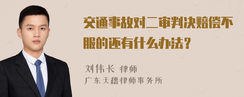 交通事故对二审判决赔偿不服的还有什么办法？