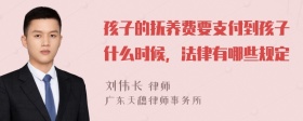 孩子的抚养费要支付到孩子什么时候，法律有哪些规定