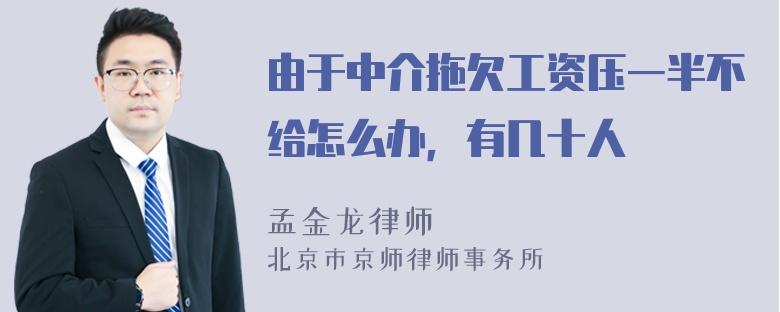 由于中介拖欠工资压一半不给怎么办，有几十人