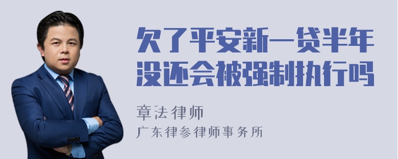 欠了平安新一贷半年没还会被强制执行吗