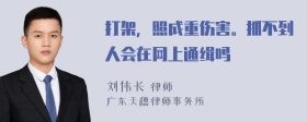 打架，照成重伤害。抓不到人会在网上通缉吗