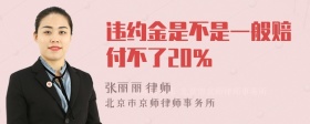 违约金是不是一般赔付不了20％