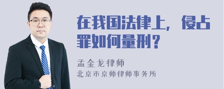 在我国法律上，侵占罪如何量刑？