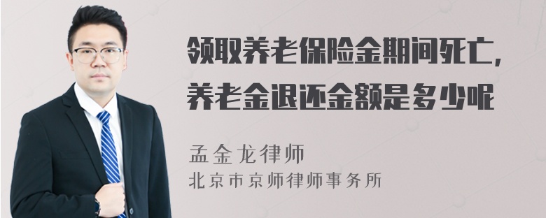 领取养老保险金期间死亡，养老金退还金额是多少呢
