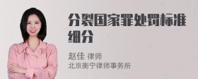 分裂国家罪处罚标准细分