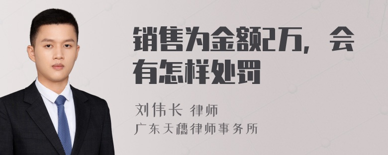 销售为金额2万，会有怎样处罚