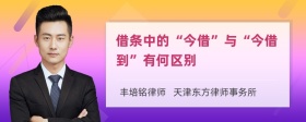 借条中的“今借”与“今借到”有何区别