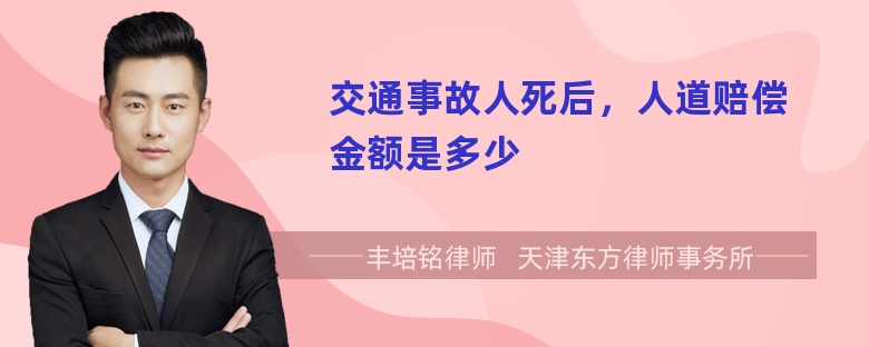 交通事故人死后，人道赔偿金额是多少