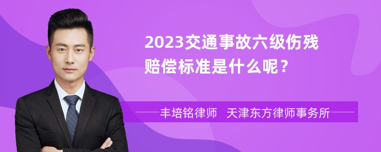 2023交通事故六级伤残赔偿标准是什么呢？