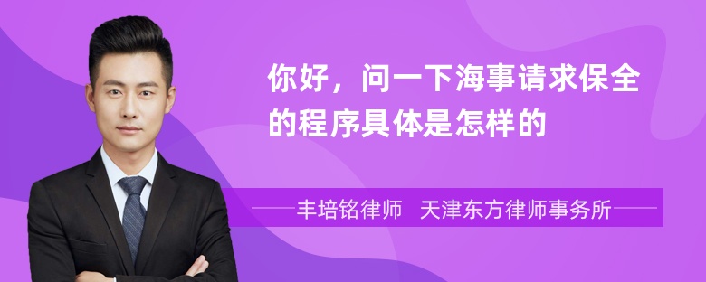 你好，问一下海事请求保全的程序具体是怎样的