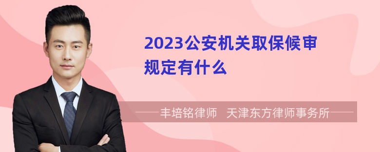 2023公安机关取保候审规定有什么